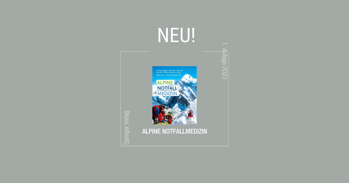 Das Buch Alpine Notfallmedizin, 1. Auflage, ist im Springer Verlag erschienen